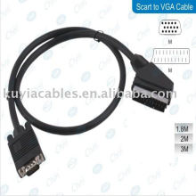 1.5M RGB Composite Scart to VGA Cable For Plasma DVD Player